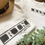 親子Tシャツ★ブラックデニム風プリント