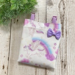 ラミネート＊移動ポケット【レインボーユニコーン ホワイト】