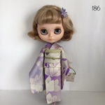No.186   6/1サイズドール用振袖　　薄紫に草花