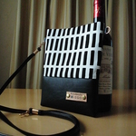 白と黒北欧風ポシェット 