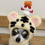 トラさん帽子 鏡餅乗せ♪ 小型犬・猫ちゃんに♡