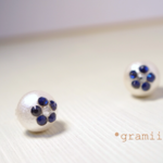 パールに咲いたお花♡ピアス、イヤリング
