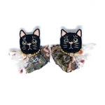【dress up/猫/トト】刺繍ピアス