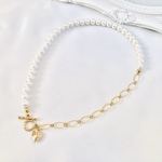 2way♡コットンパールとフープチェーンネックレス