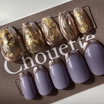 Chouetteオーダーメイドネイルチップ【ニュアンスミラーネイル】サイズぴったりでお作りします♪