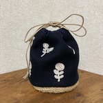 お客様専用ご購入ページ✳︎ミナペルホネン ✳︎巾着     ボヌール&タンバリン　ネイビー