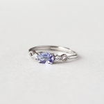 silver925 タンザナイト リング(6×4mm) *横長