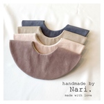 price down/¥800→¥700▷人気コーデュロイ生地で作る.付け襟風まんまるbib