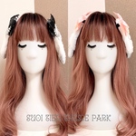 【R-44】うさぎ うさ耳 黒 ピンク リボン ヘアアクセサリー ロリータ ハロウィン