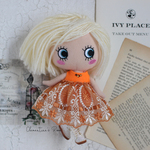 イーマリーちゃんサイズ　ハロウィンカラードレス㊻オレンジ　（花飾り無し）