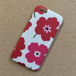 北欧風お花レッド iPhoneケース