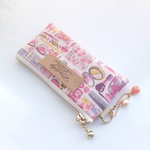 【Ｈさまご予約品】LIBERTY　Forget me nots　フォーゲット・ミー・ノッツ　1P　仕切り付き・ビニコのmini2ポーチ　コイン、キーケース、リップポーチに