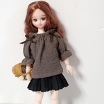トップス・リカちゃんブライスの洋服(モカ茶)