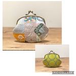 １点のみ　ミナペルホネンhandmade パッチワークがま口ポーチ