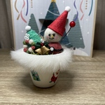 Newサンタさんの正体は雪だるま❣(モス緑)