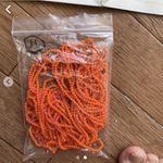2ミリオレンジビーズ一連売り