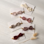 𖧷french corduroy bow【𝑠𝑐ℎ𝑜𝑜𝑙 𝑔𝑖𝑟𝑙】6colors  headband/hair pin/hair elastic 𖧷