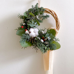 フレッシュ ハーブ 森の香り White&green リース クリスマス までのお楽しみリース Mサイズ