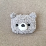 ふわふわグレーくまさんポケットティッシュケース🐻
