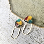 手描きデザイン✴︎揺れるピアス✴︎イヤリング