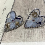 紫陽花と太陽と月のピアス