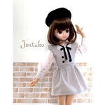 No38『グレー』リカちゃんブライス服ハンドメイドアウトフィット