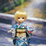 【オーダー制】簡易着物＜華七宝（グレー）＞