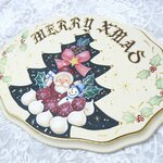 Sweet ChristmasプレートVer.❤受注製作（トールペイント）