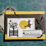 《魔女モチーフのおしゃれなハロウィンカード☆》