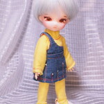 オビツ11　ジャンパースカートセット　きいろ