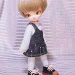 オビツ11　ジャンパースカートセット　みずいろ