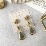 【1名様限定】つぶつぶdropの深みグリーン ピアス/イヤリング