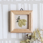 刺繍ミニフレーム＊イエローバード