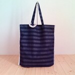 【在庫処分の為さらに値下げ60%OFF】大きめサイズ☆シュシュでくるっと簡単折りたたみエコバッグ　洗濯可能　トートバッグ　ラッピング対応可　花柄　ボーダー　　457