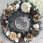  * White nuts *  Christmas wreath * クリスマスリース  ギフト🌿