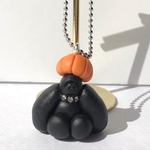 【ハロウィン】かぼちゃゴリラのキーホルダー