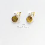 【再販＊新色追加】　Moon Light  ×　Cotton　Pearl　イヤリング＊ピアスへの変更可＊