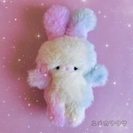綿菓子みたい♪ゆめかわうさちゃん♡手のひらサイズのぬいぐるみ♡
