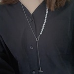 淡水ｸﾞﾚｰﾊﾟｰﾙ×snake long/2way/silver