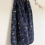 ＊森のおはなしll ロングティアードスカート(navy)＊