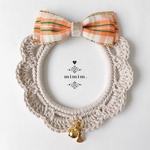 Natural Halloween＊* orangeレース首輪  [l-061]