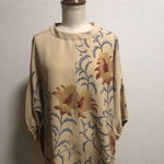 着物リメイク　トップス　ローケツ染め