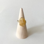 ガラスの金彩リング(オレンジ)
