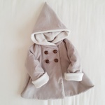 【全10色】 ベビー と キッズ の 小人コート 〈80〜120〉 アウター　コート　くすみカラー 小人帽子　子供服　ベビー服 小人フード フード付き