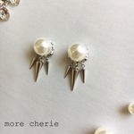 パールスパイクピアス✳︎イヤリング(シルバー)no.20