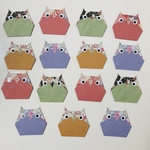 折り紙　ハンドメイド　ふくろう　秋　イベント　壁面飾り