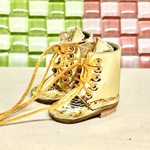 革細工  ミニチュアロングブーツ　金　一足　miniature boots.