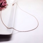 45㎝サージカルステンレス ピンクゴールド　1.5mm　丸アズキチェーン完成品