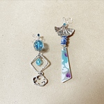 霞とイチョウのイヤリング/ピアス