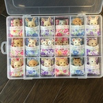 25【再販】シルバニア　赤ちゃん　ベッド　布団　ケース　収納　春の香り柄